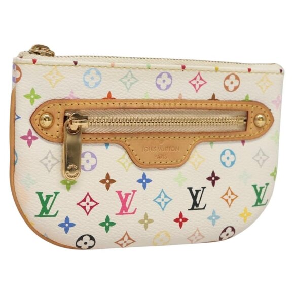 LOUIS VUITTON Multicolor Pochette Mira MM Pouch White M60096 LV Auth 132784 - Picture 1 of 16